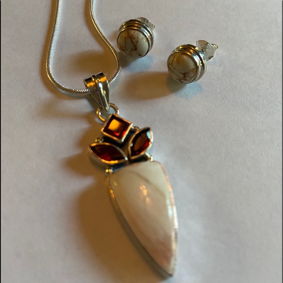 White Copper Turq & India Scolecite Set - Picture 2 of 9